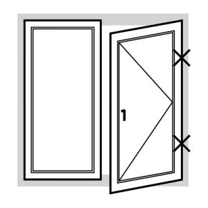 White UPVC Window - Style 19 - 1190mm x 1190mm
