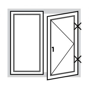White UPVC Window - Style 19 - 1190mm x 1040mm