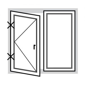 White UPVC Window - Style 20 - 1190mm x 1040mm