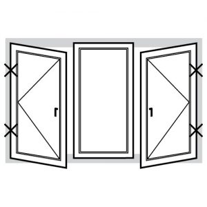 White UPVC Window - Style 41 - 1790mm x 1040mm