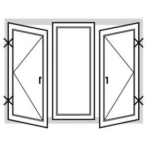 White UPVC Window - Style 41 - 1790mm x 1340mm
