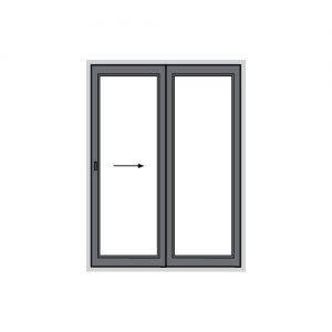 Anthracite Grey on White UPVC Patio - Patiomaster 201 - 1790mm x 2090mm