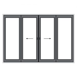 Anthracite Grey on White UPVC Patio - Patiomaster 401 - 3990mm x 2090mm