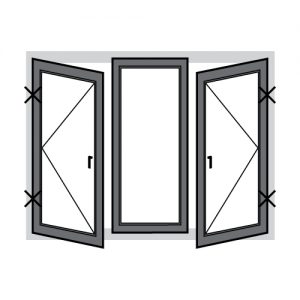 Anthracite Grey UPVC Window - Style 41 - 1790mm x 1340mm