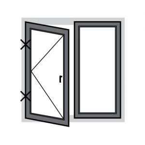 Anthracite Grey UPVC Window - Style 20 - 1190mm x 1190mm
