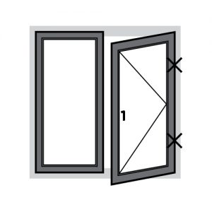 Anthracite Grey UPVC Window - Style 19 - 1190mm x 1190mm