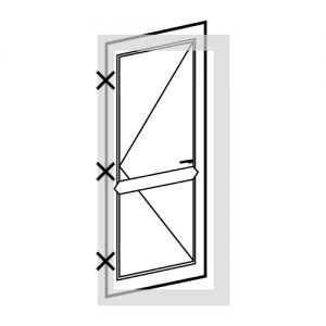 White UPVC Door - Style 1 with Midrail - 890mm x 2090mm